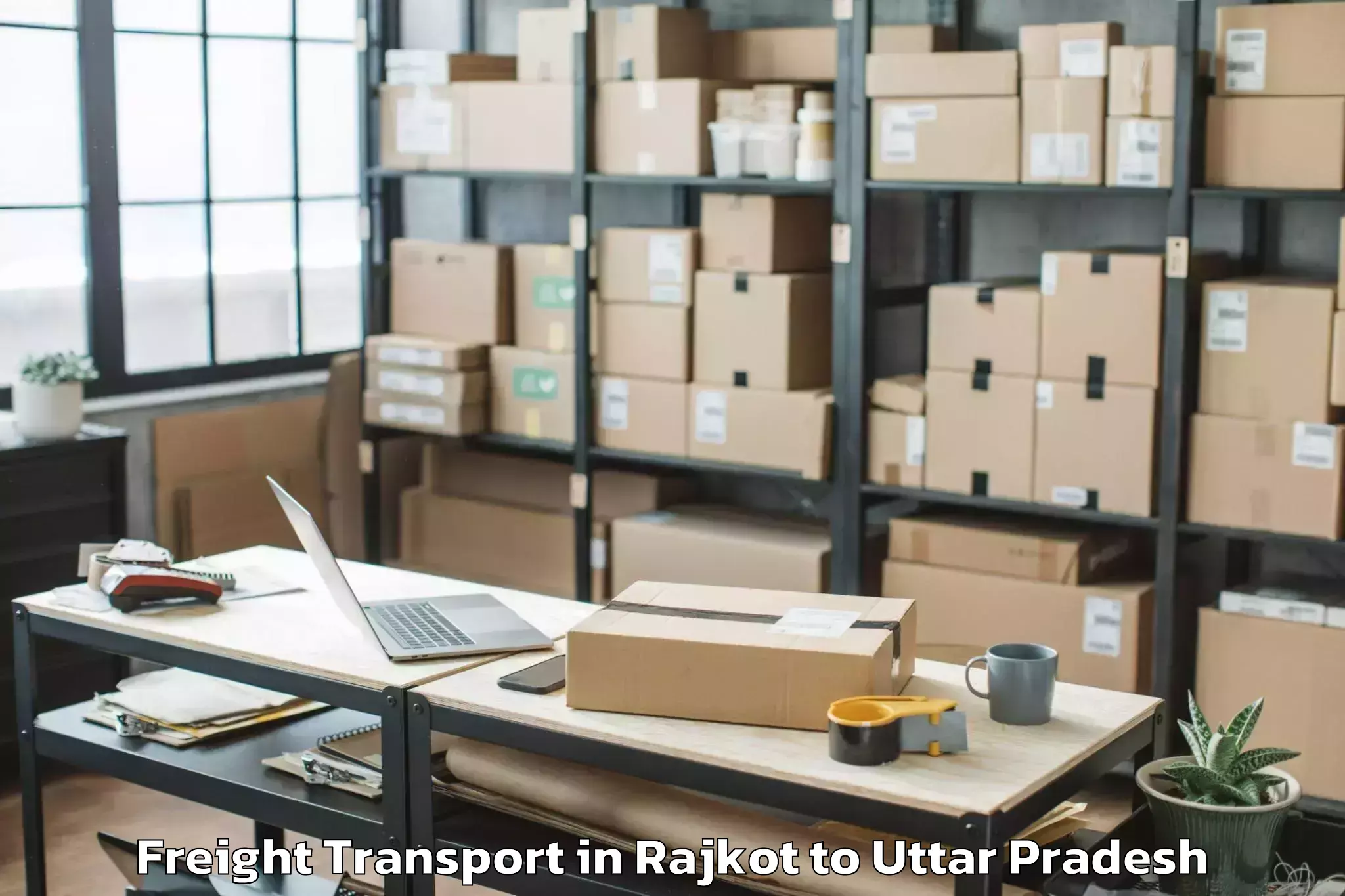 Discover Rajkot to Etawa Freight Transport